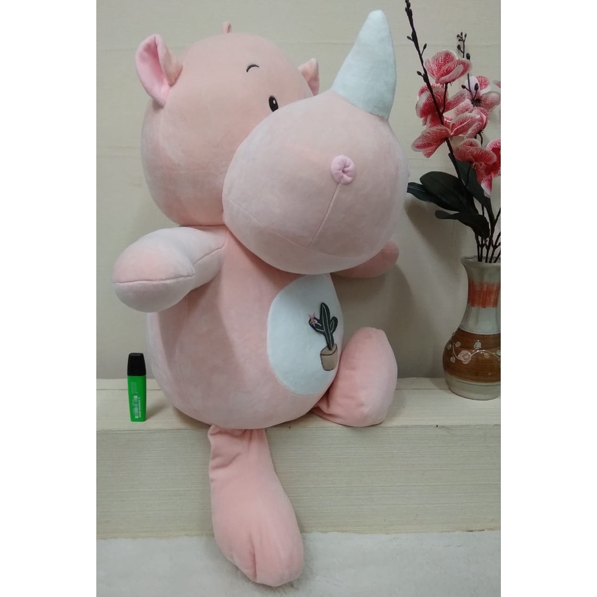 Boneka Badak Soft 100cm/28&quot;/Boneka Animal Jumbo/Animal Boneka/Boneka Badak Jumbo/Boneka lBadak Besar