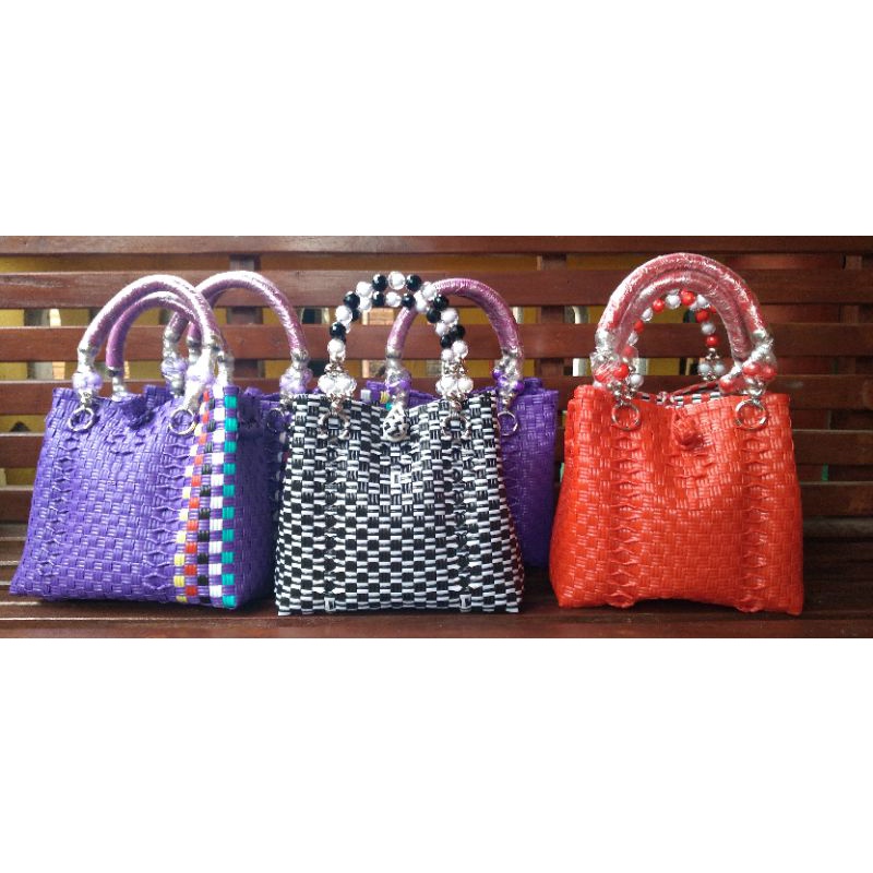 tas jali premium dengan handle mote anggur