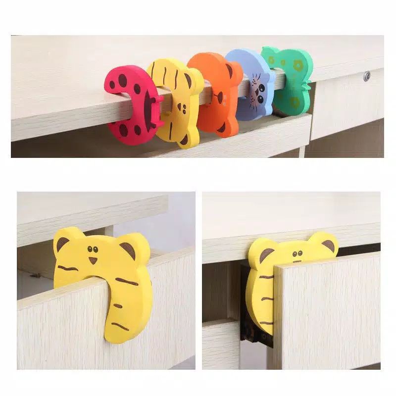 Penahan Pintu Busa Motif Karakter Lucu Anak dan Bayi / Stopper Penahan Pintu / Safety Door Baby