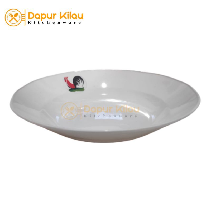 Piring Makan Plastik Ayam Jago 23 cm