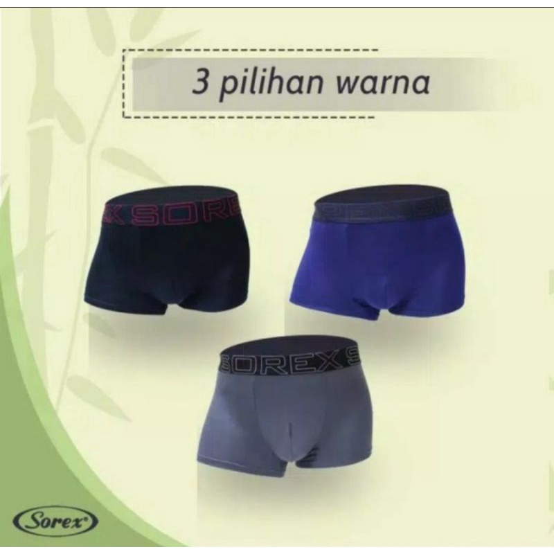 Celana dalam boxer pria Sorex M2012 bamboo cotton