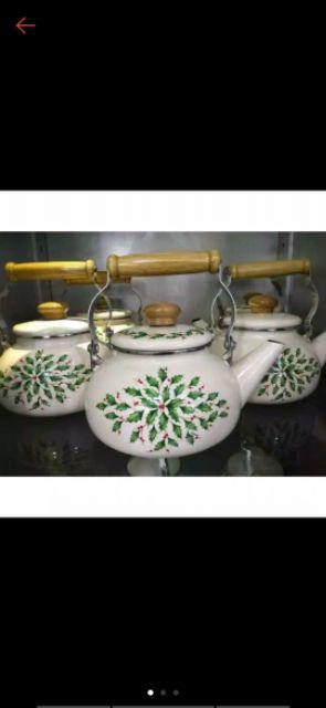 Teko Enamel Motif Daun