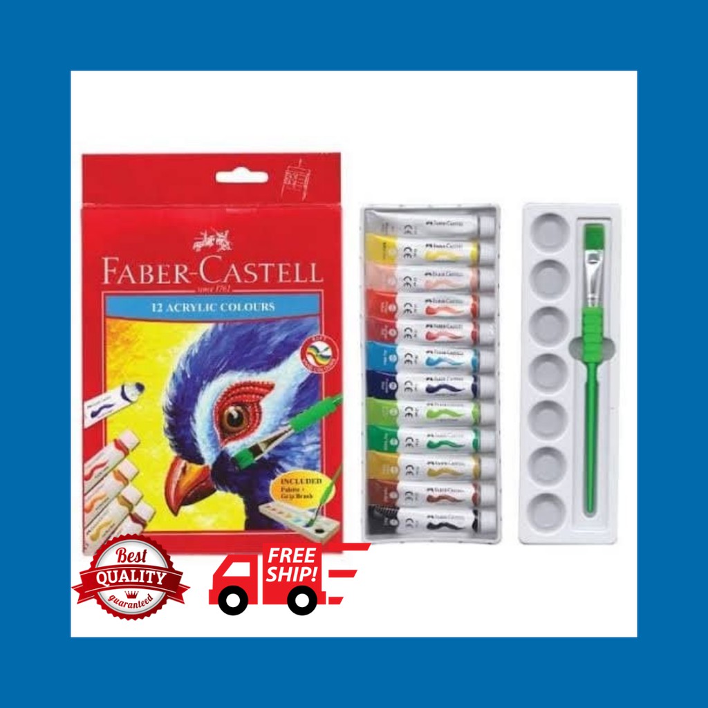 

ACRYLIC COLOUR SET 12 FABER CASTELL 572312