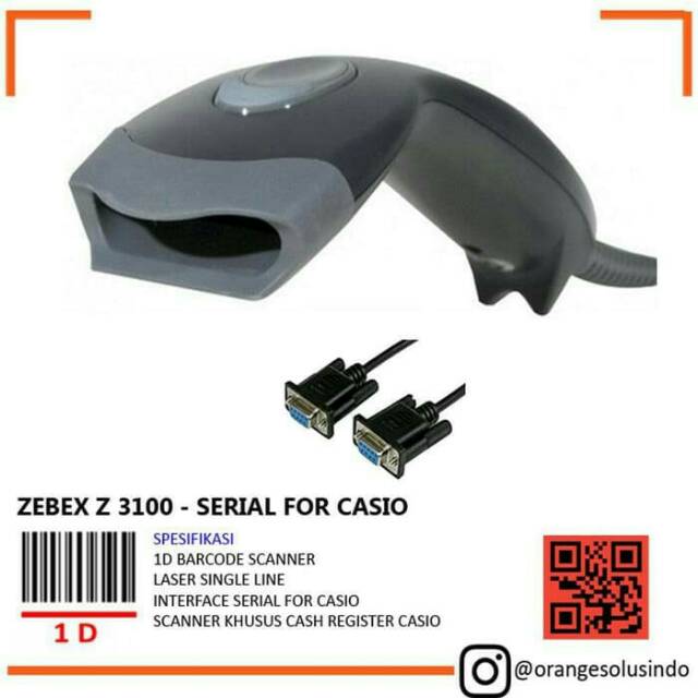 BARCODE/SCANNER BARCODE ZEBEX 3100/FOR MESIN KASIR/CASH REGISTER#ORIGINAL