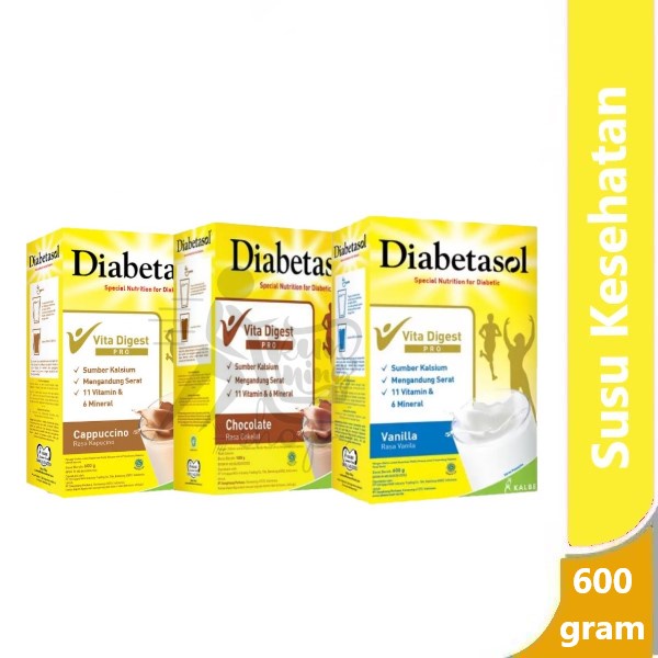 

Susu Diabetasol 600 gram All Varian - susu rendah gula untuk diabetes