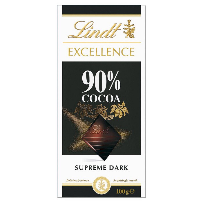 

Lindt Excellence 90% Cocoa Cacao Dark Chocolate Coklat Hitam Cokelat Bahan Cake Roti Kue Baking Coco