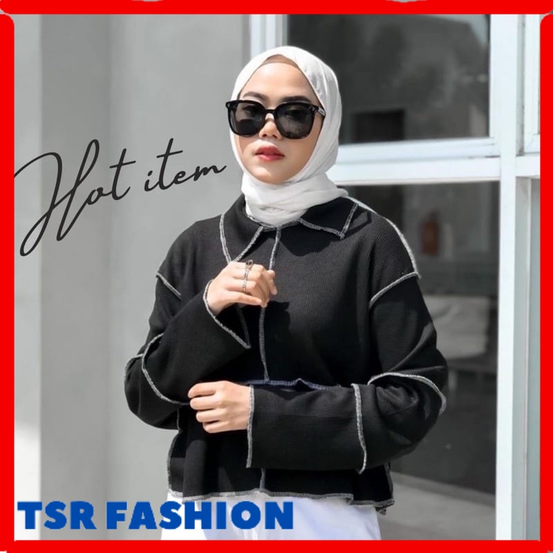 BLOUSE TERBALIK BAJU VIRAL ATASAN KEBALIK KEMEJA JAHIT OBRAS DILUAR OVERSIZED BIGSIZE XXL