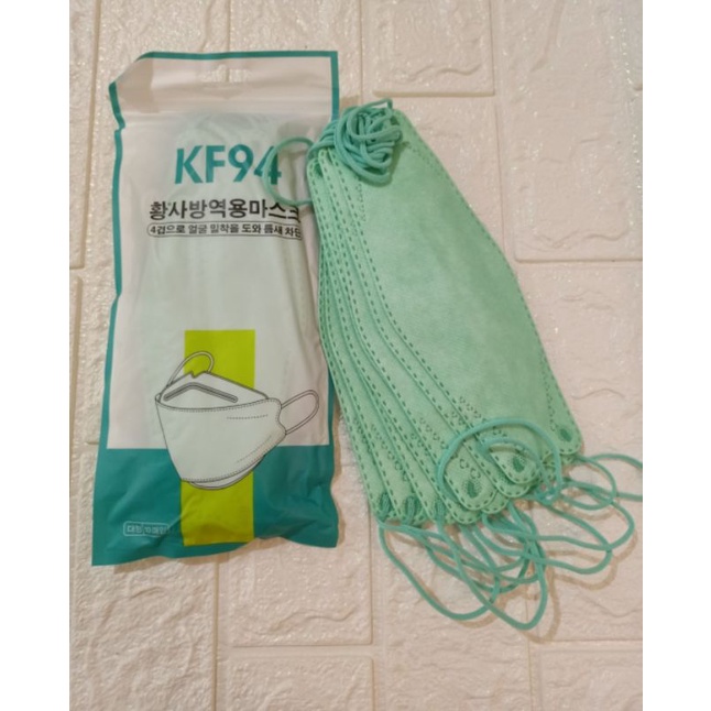 Masker kf94 Hijau Tosca 4ply @10 pc