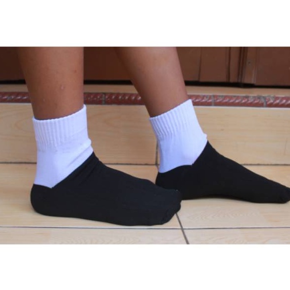 KAOS KAKI SD SMP SMA HITAM PUTIH LAKI-LAKI PEREMPUAN / Kaos Kaki Anak Sekolah Pendek Semata Kaki (SUDAH DIKEMAS) #grosirkaoskaki