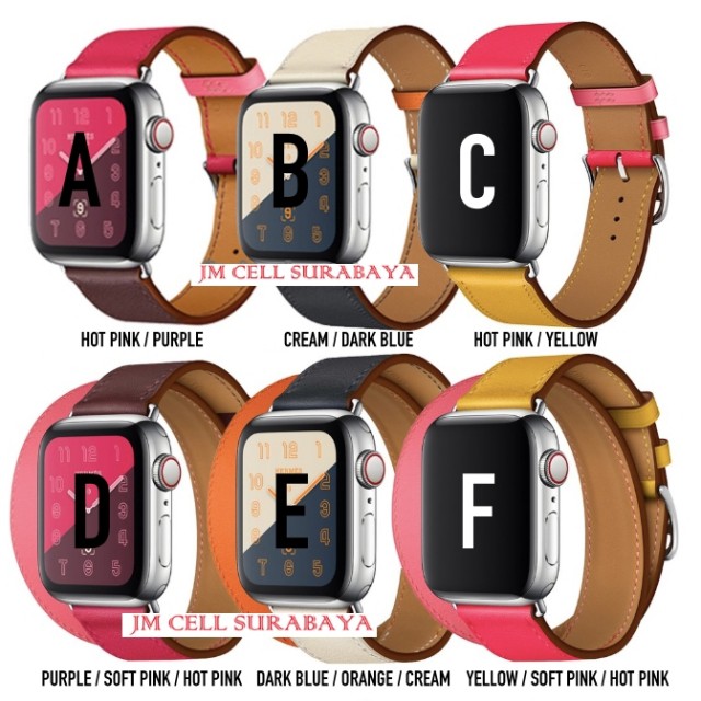 Strap Leather Fashion Style Calfskin For Apple Watch 38mm 40mm 42mm 44mm