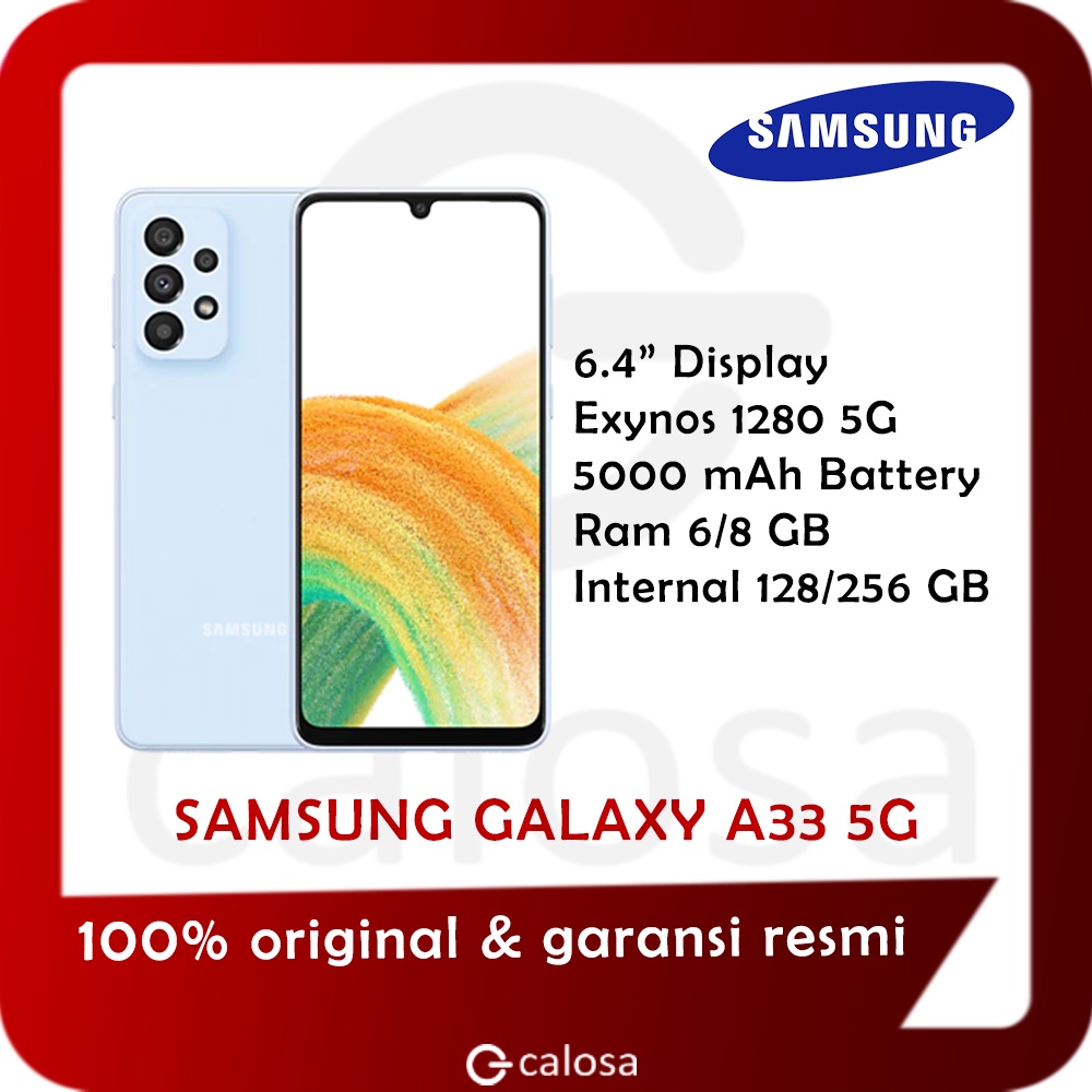 Samsung Galaxy A33 5G 8G 128G / 8G 256G Garansi Resmi Segel No Repack