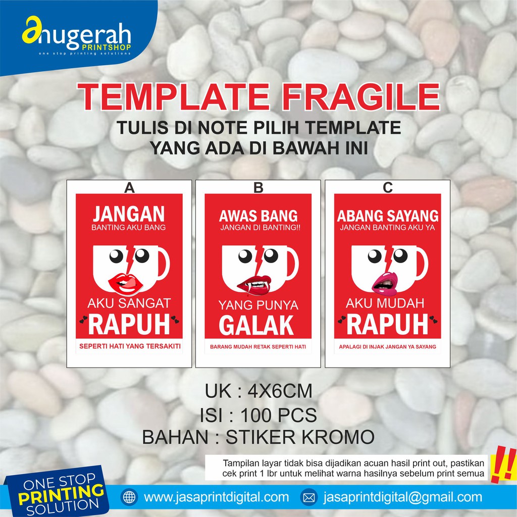 

Stiker Fragile lucu - Sticker Pecah Belah - Stiker Terlengkap Murah