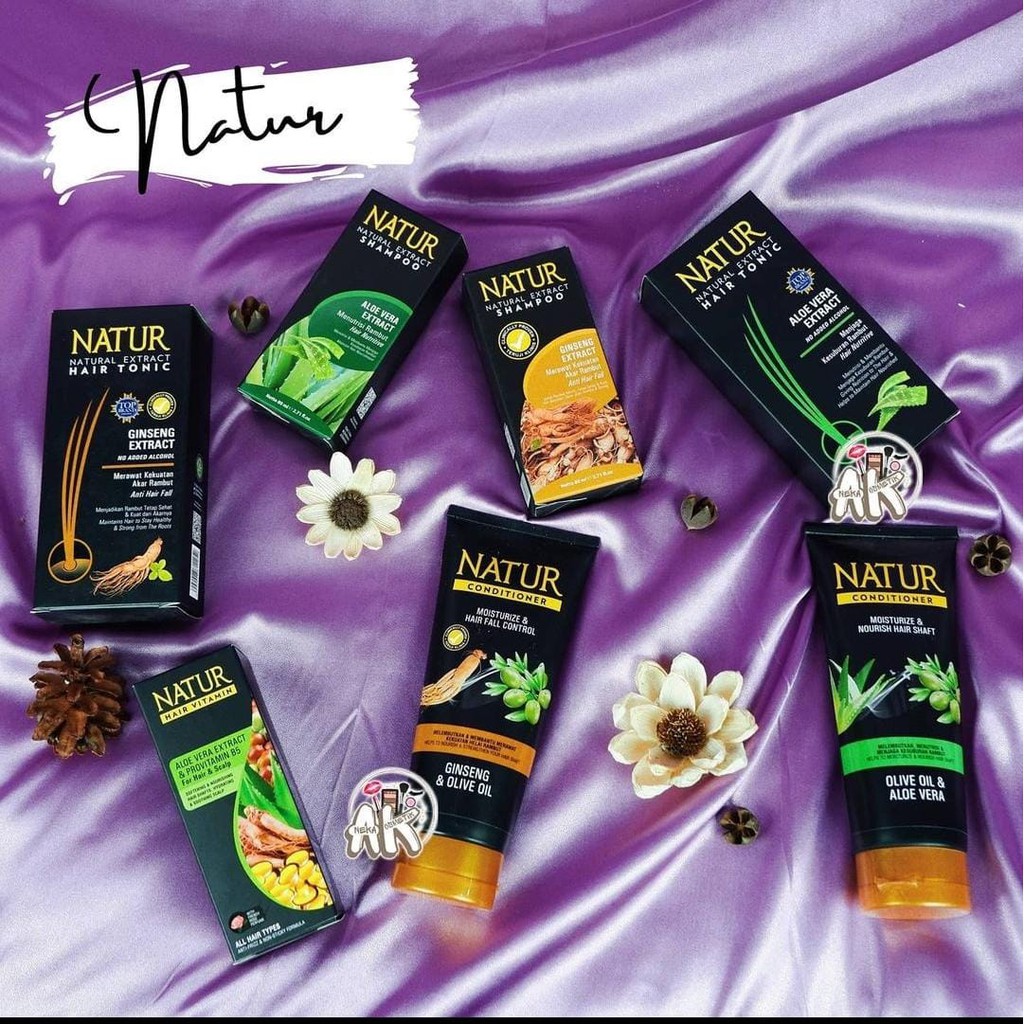 NATUR HAIR VITAMIN / SHAMPOO / CONDITIONER / HAIR TONIC ALOEVERA GINSENG