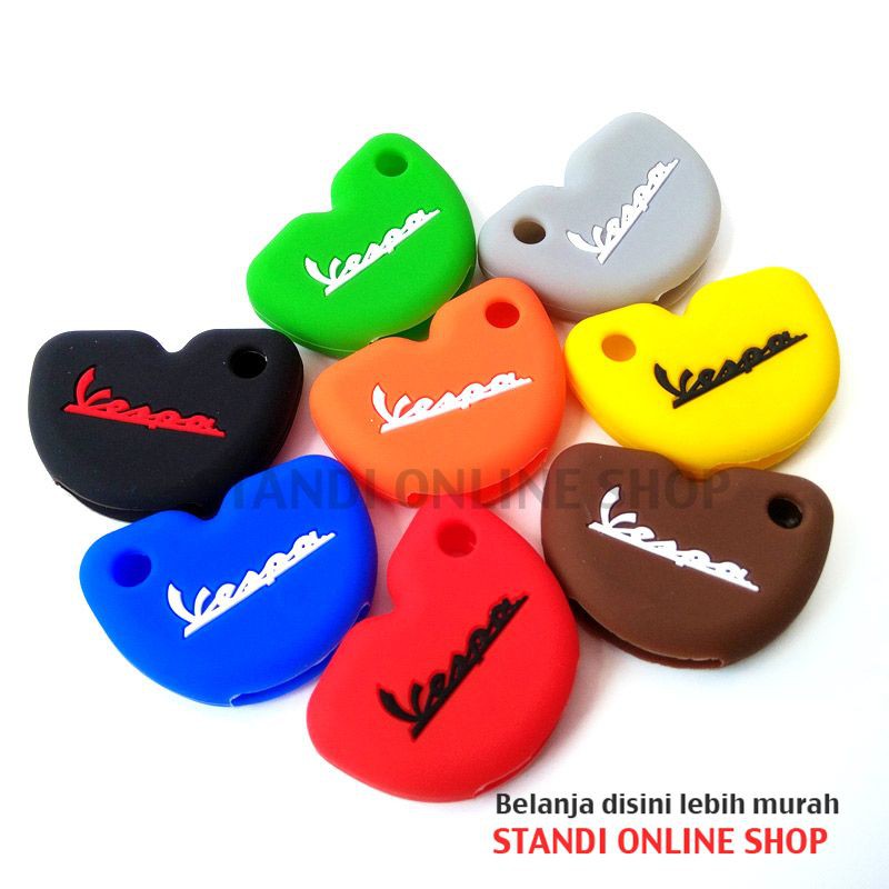 Silicone Remote Cover Silikon Kunci Kondom Kunci Keyshirt Piaggio Vespa Matic Trendy