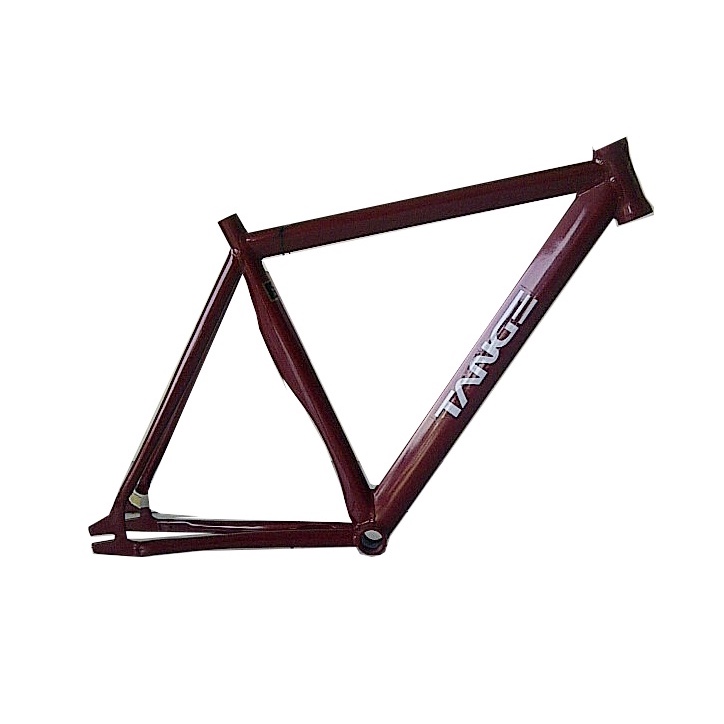 TANGE Frame Only Size 52 cm . Fixie . TANPA FORK . Warna Merah Maroon . C-T 52 cm . ORIGINAL