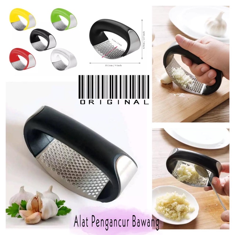 Berkat ALAT PENGHANCUR BAWANG PUTIH GARLIC PRESS CRUSHER STAINLESS ALAT PERAS