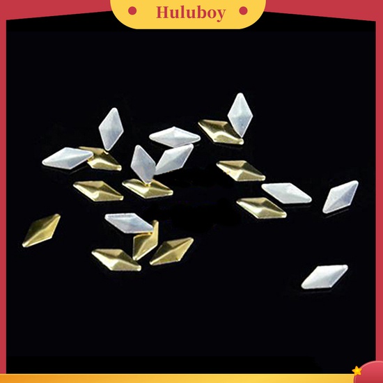 Huluboy Huluboy♡ 120pcs Stiker Stud Metalik Warna Emas / Silver Untuk Dekorasi Kuku