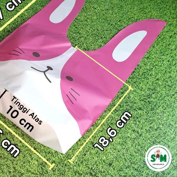 

(10pcs) Plastik ikat Lucu besar EP XL GoodieBag Hampers Ultah pesta kantong souvenir
