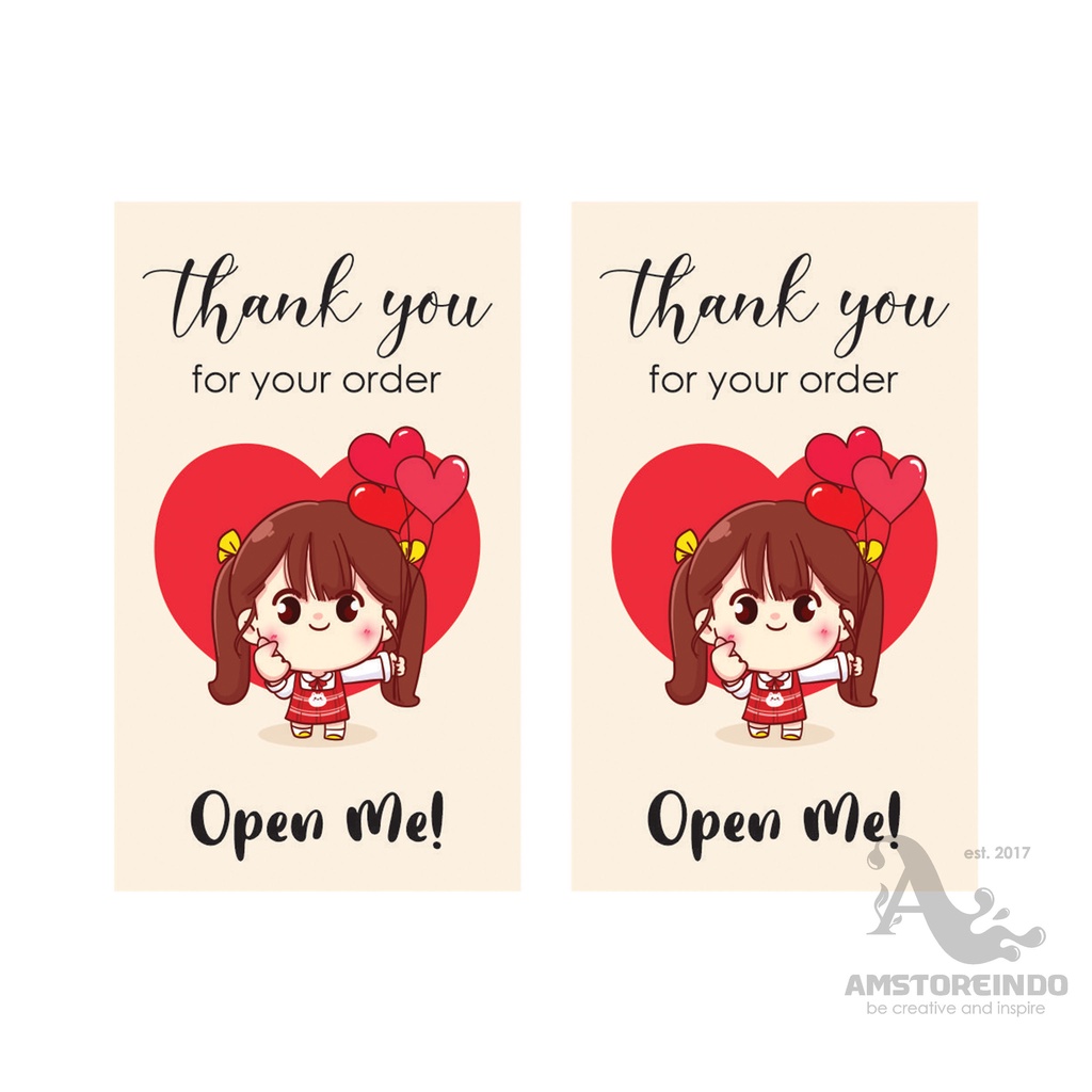

Stiker Open Me Label Thank You Sticker OM001