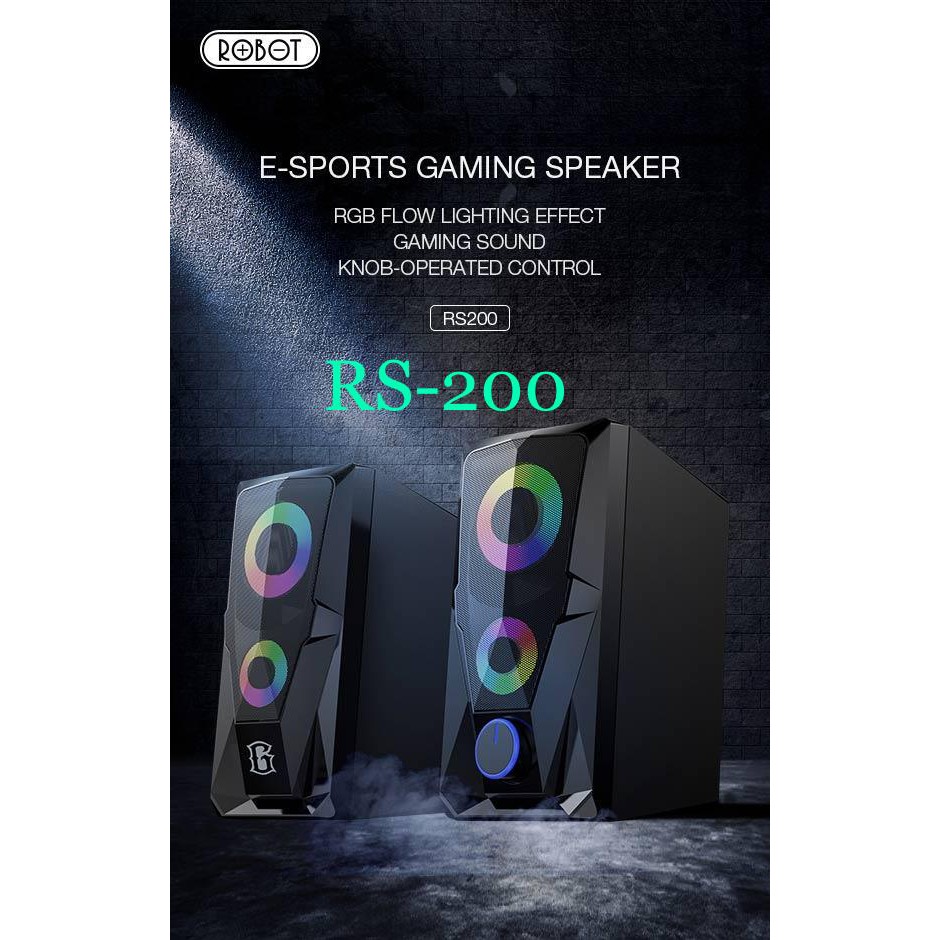 ROBOT Speaker LAPTOP DAN SPEAKER KOMPUTER RS200 Multimedia Portable Music Speaker Gaming - Garansi Resmi 1 Tahun