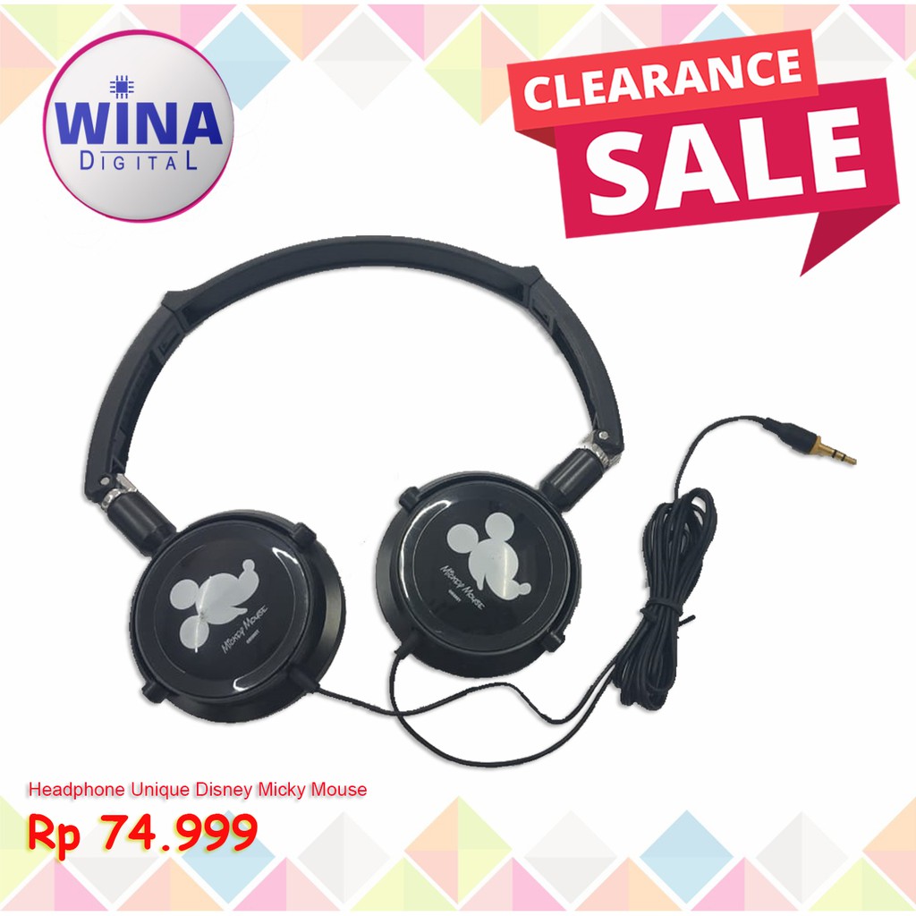 Multimedia Headphone Unique Disney Mickey Mouse Black