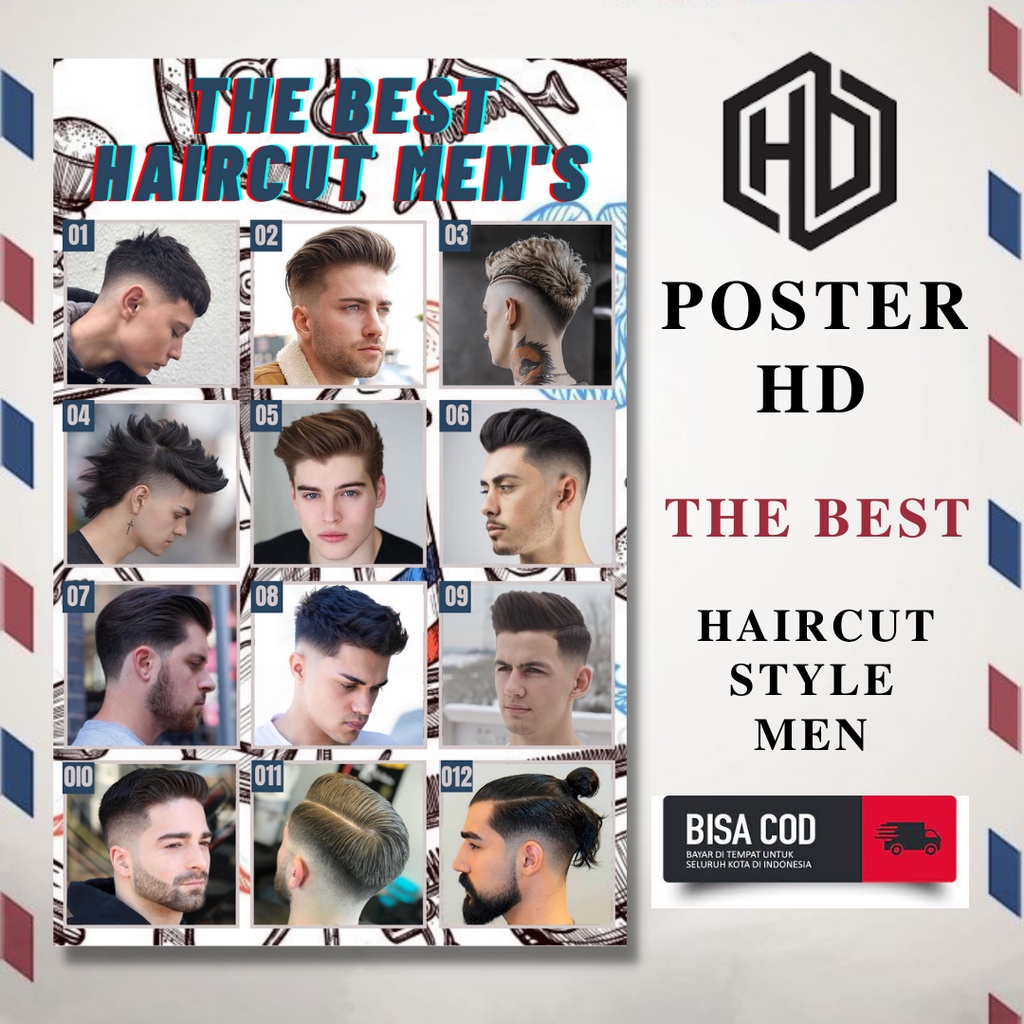 POSTER HD - poster pangkas rambut pria 2022 THE BEST - poster pangkas rambut terbaru ANAK MUDA TERBA