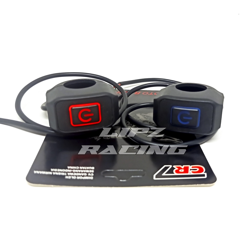 Saklar On Off Motor Lampu led power button on off led nyala red bluesaklar stang motor adv ninja fu vixion nmax beat stret dll semua jenis motor bisa