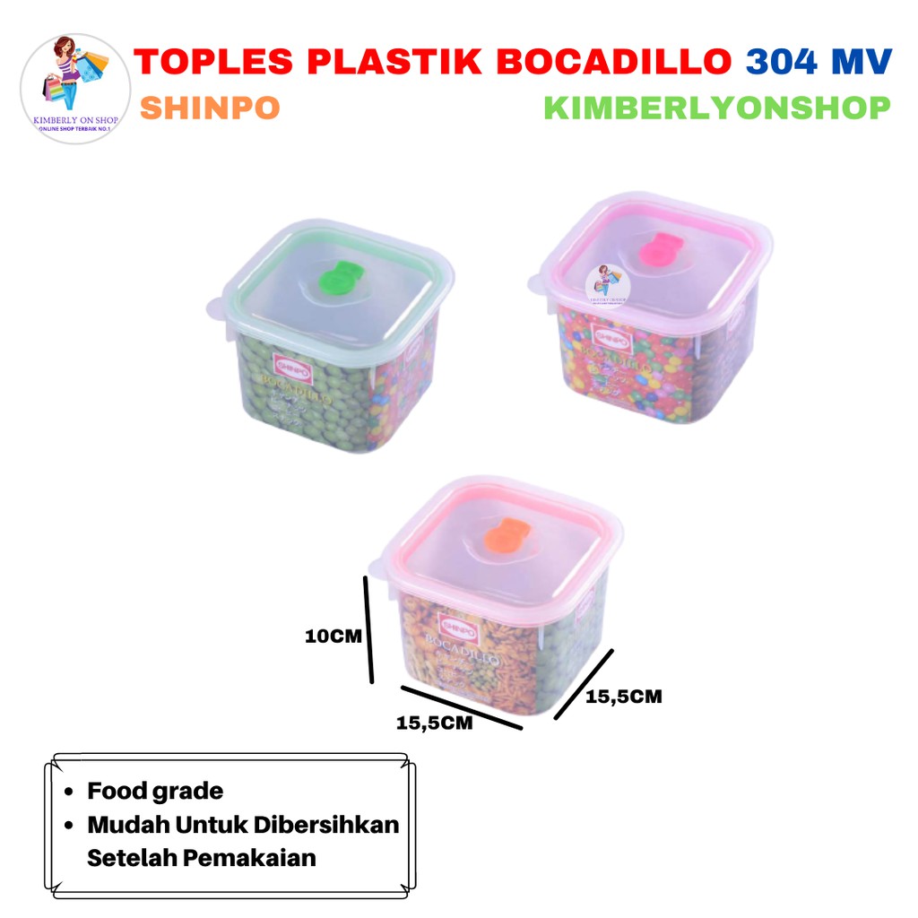 Kimberlyonshop Toples Plastik Tempat Makanan Bocadillo 304 Mv Shinpo