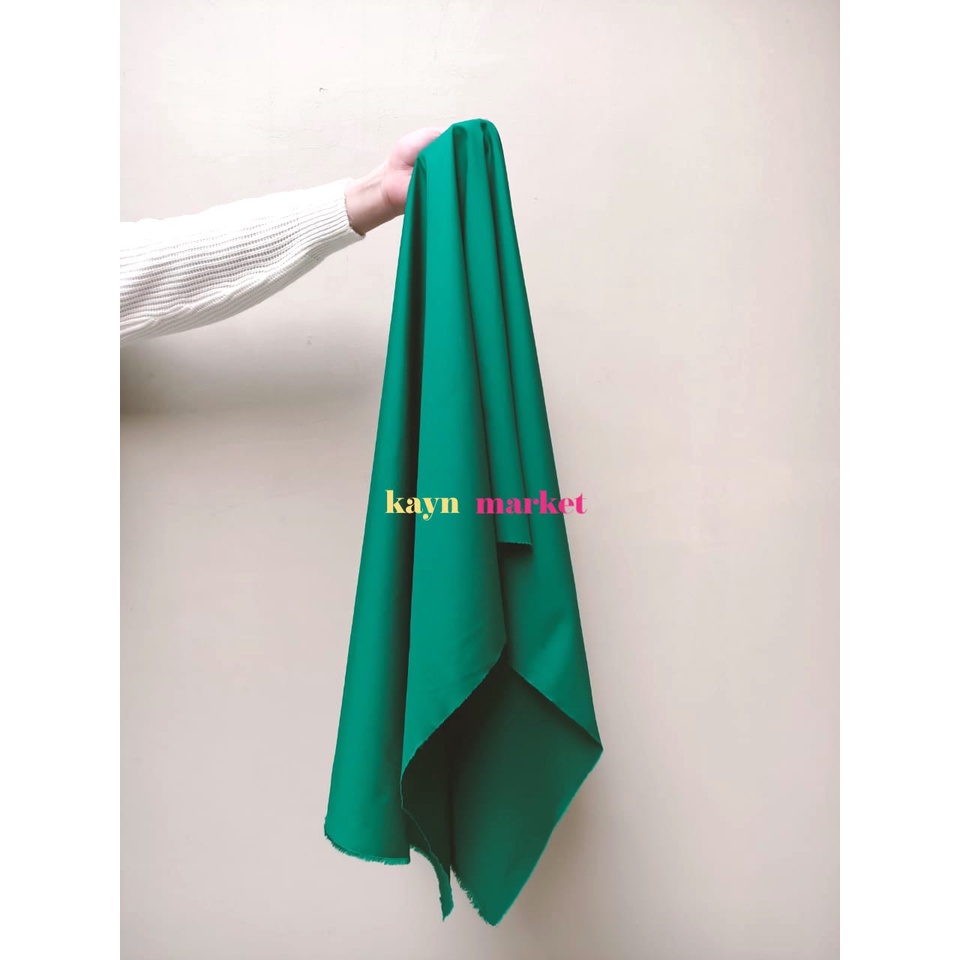 1/2 Meter Kain Poplin Premium GREEN ROYAL HIJAU Jepang Popline / Meter Roll Grosir Ecer Fabric Texti