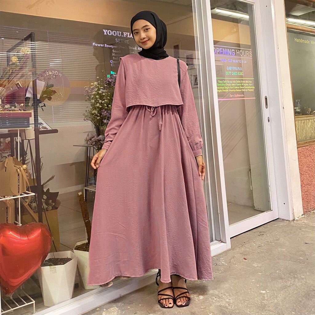 Freya Dress Gamis Muslim Wanita