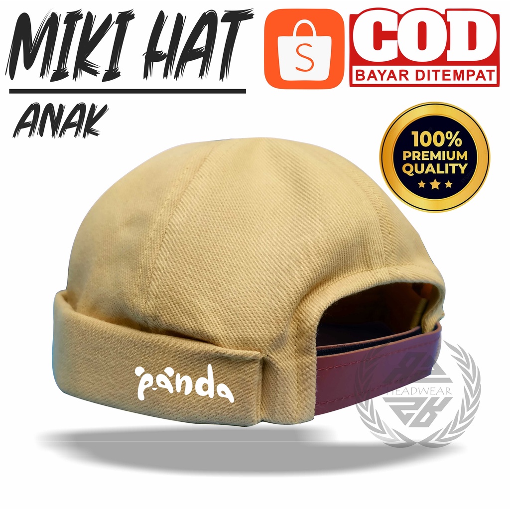 Topi Peci Anak (Uas) Mikihat Anak Logo Kaligrafi Muslim Kwalitas Import