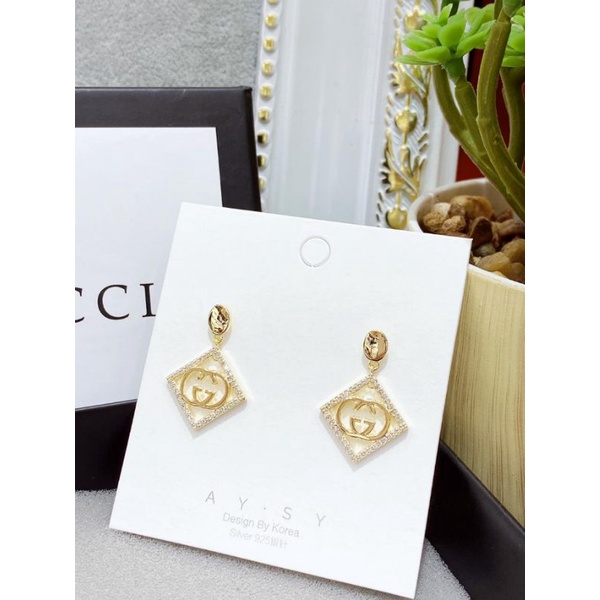 Anting Silver925 Full mata anting gold gc Anti Karat anti alergi anting premium blink blink ant-0092