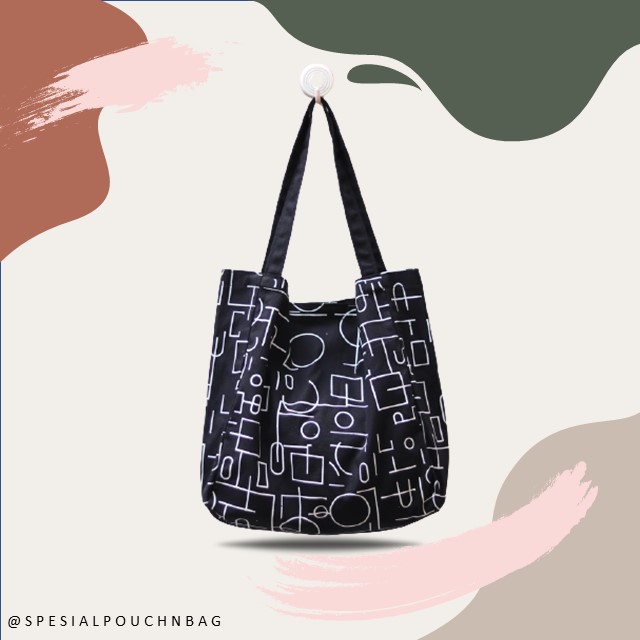 Totebag Tote Bag Tas Jinjing Tas Cangklong SPNB Kanvas Kode PIPE