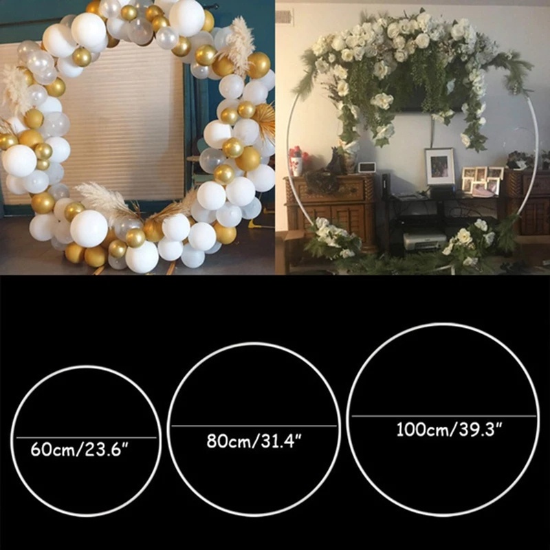 (60 / 80 / 100cm) (Ring Balon Udara) (Stand Arch Garland) (Ulang Tahun &amp; Pernikahan)