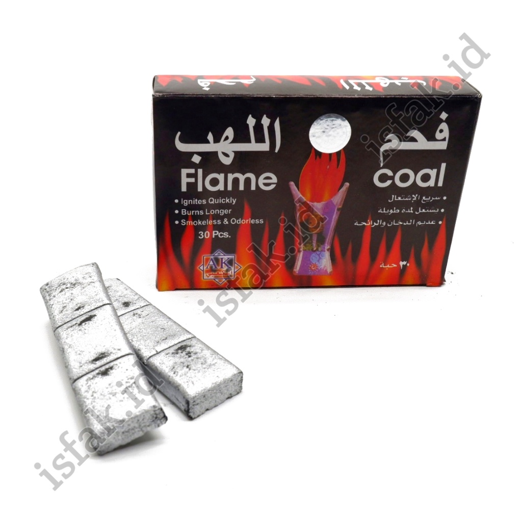 Arang Silver Flame Coal Isi 30 Pcs Areng Bukhur Flem Coal Bara Bakhoor Bakhour Arang Bakar Gaharu Dupa Cendana Menyan