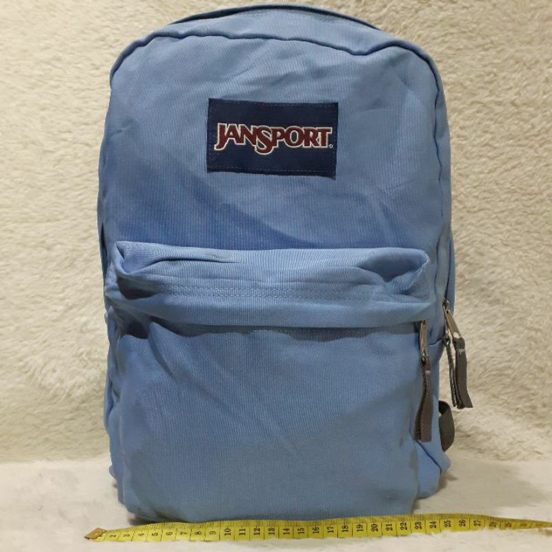 Tas Ransel Second / Preloved / JANSPORT Backpack Biru Muda Cerah / Bekas.