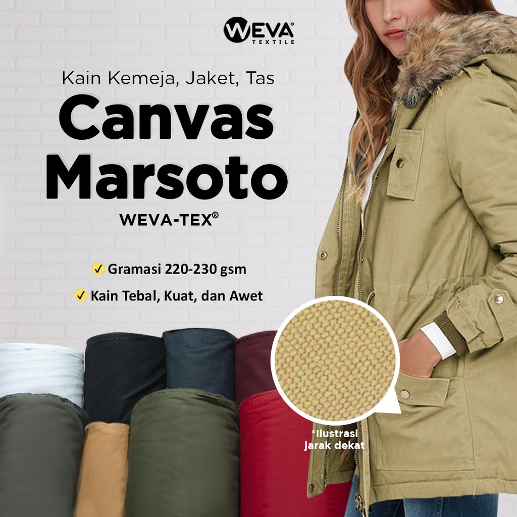 Bahan Kain Canvas Marsoto Kanvas Kain Jaket
