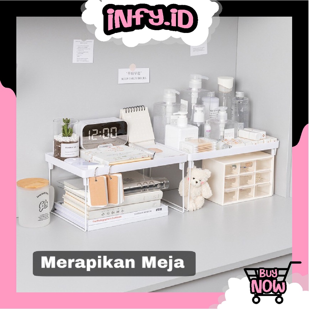 INFY - R408 Starlight Rak Meja Stationery Desktop Storage Rak Lipat Penyimpanan Buku ATK Meja Kantor