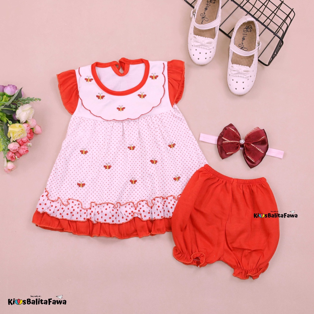 [FREE BANDANA] Setelan Baby Berry 0-12 Bulan / Baju Baby Perempuan Celana Pop New Born Set Tidur Perempuan Lengan Babycinnamon