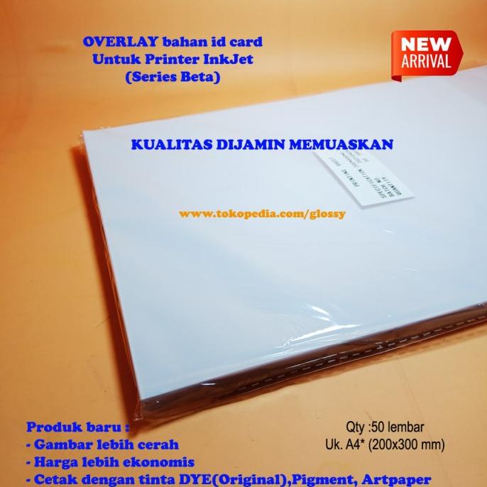 

((BISA COD)) BAHAN PVC ID CARD 50 lembar - Overlay Seri-Beta PROMOKode 5666