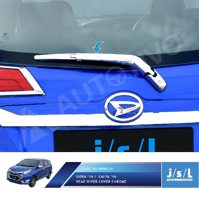 Aksesoris Fariasi Tambahan Daihatsu Sigra Wiper Cover Chrome / Aksesoris Sigra