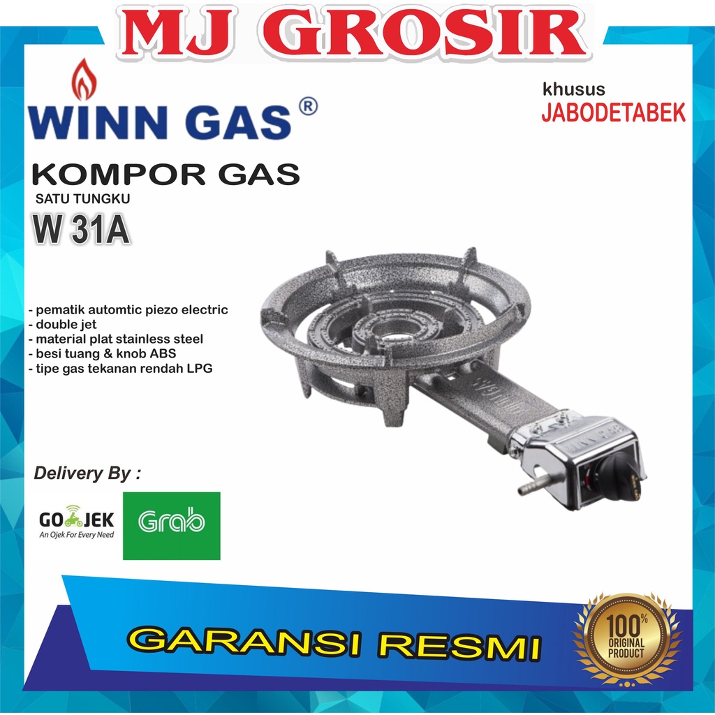 KOMPOR PORTABLE 1 TUNGKU WINN GAS W 31A W31A BESI COR