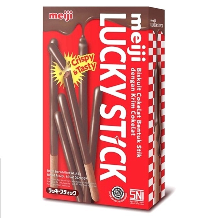 

MEIJI LUCKY STICK BISKUIT STIK COKLAT 45G