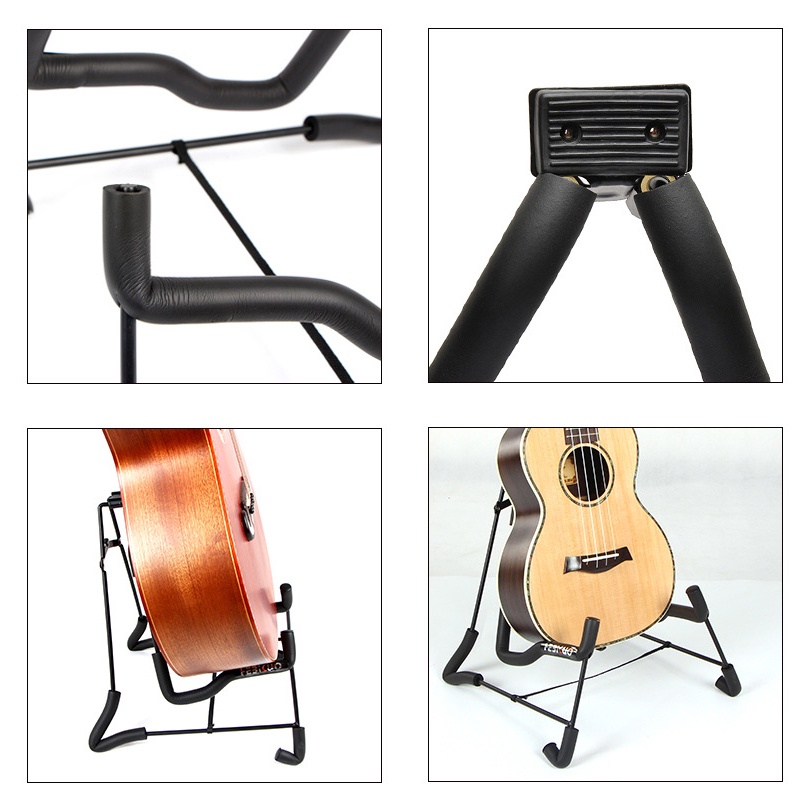 Stand Holder Gitar Lipat Bahan Aluminum Alloy + Spons Lembut