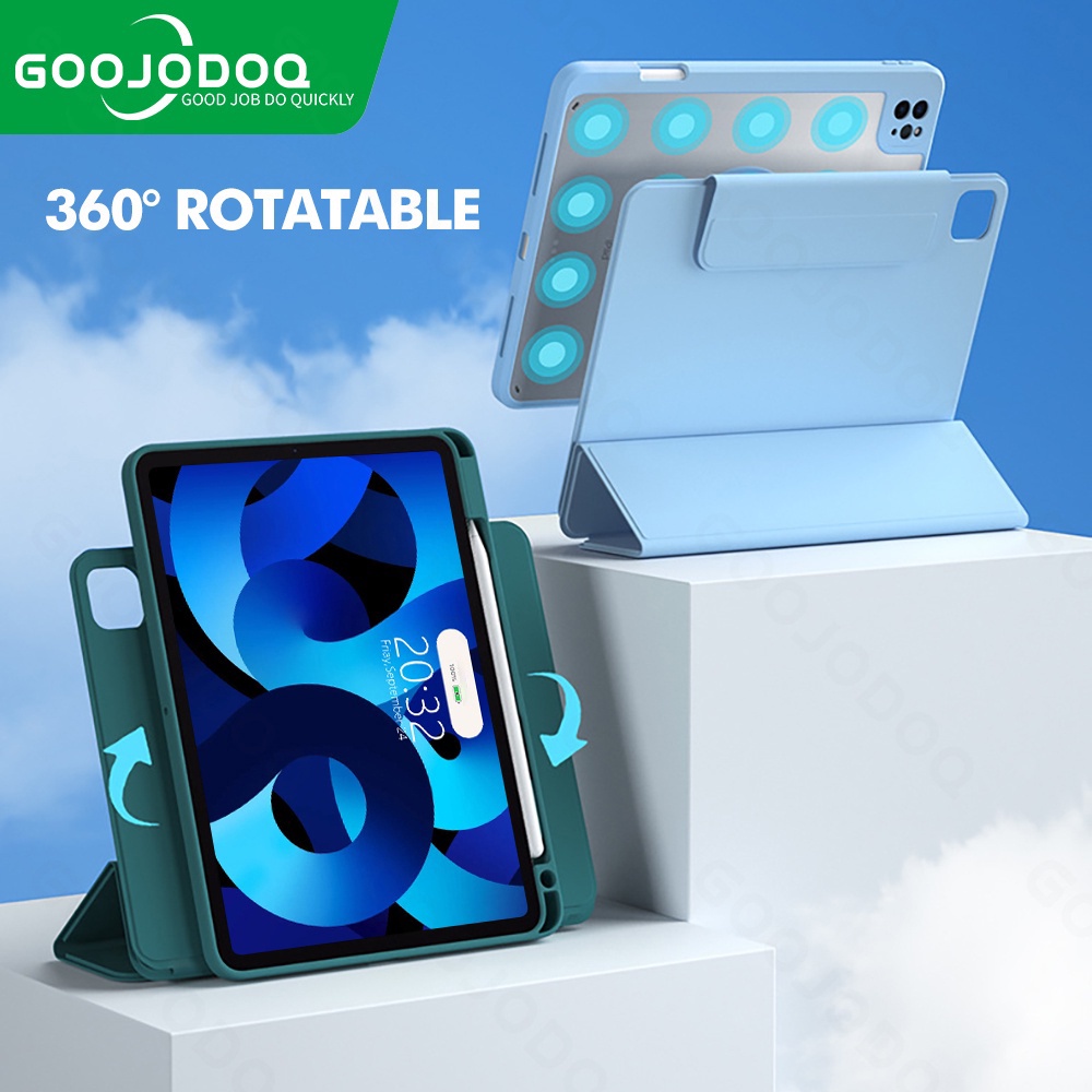 GOOJODOQ Upgraded tablet case 360 Degree Rotating Case For ipad with Smart strong magnetic stand