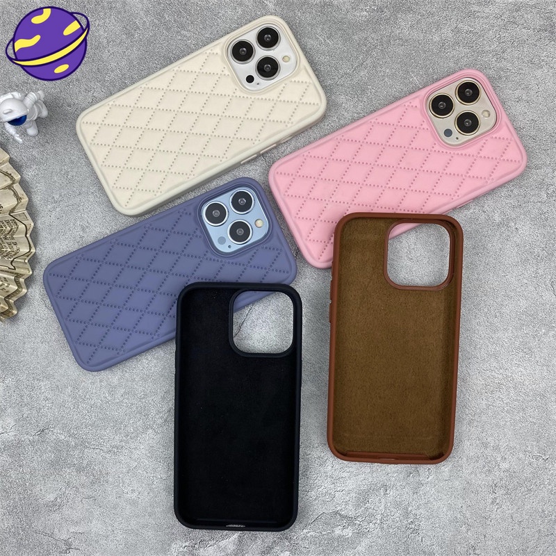 Soft Case Silikon Motif Lingge Untuk IPhone 11 12 13 Pro X XR XS MAX