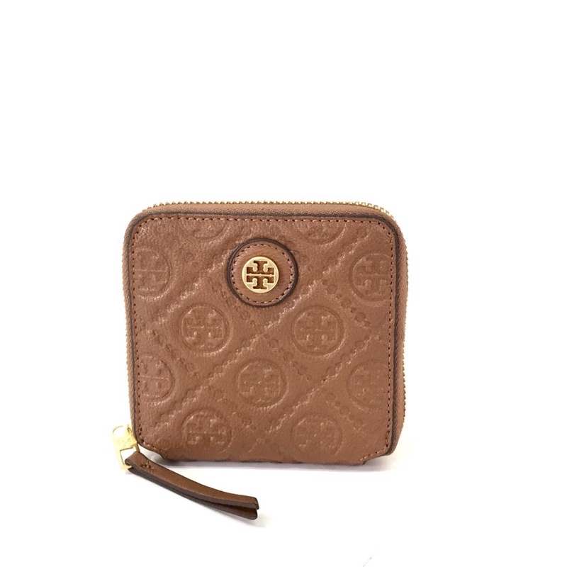 TB T Monogram Leather Bifold Wallet