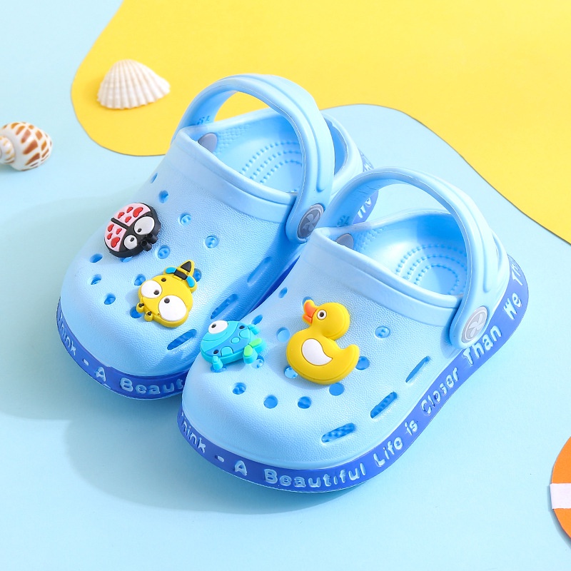 CUCI GUDANG TOPGROSIR LV0133 Sandal Slip Anak Import Sticker Bebek / Sandal Kodok Anti Slip