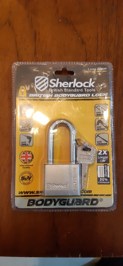 Gembok Bodyguard 40mm Tangkai Panjang Sherlock