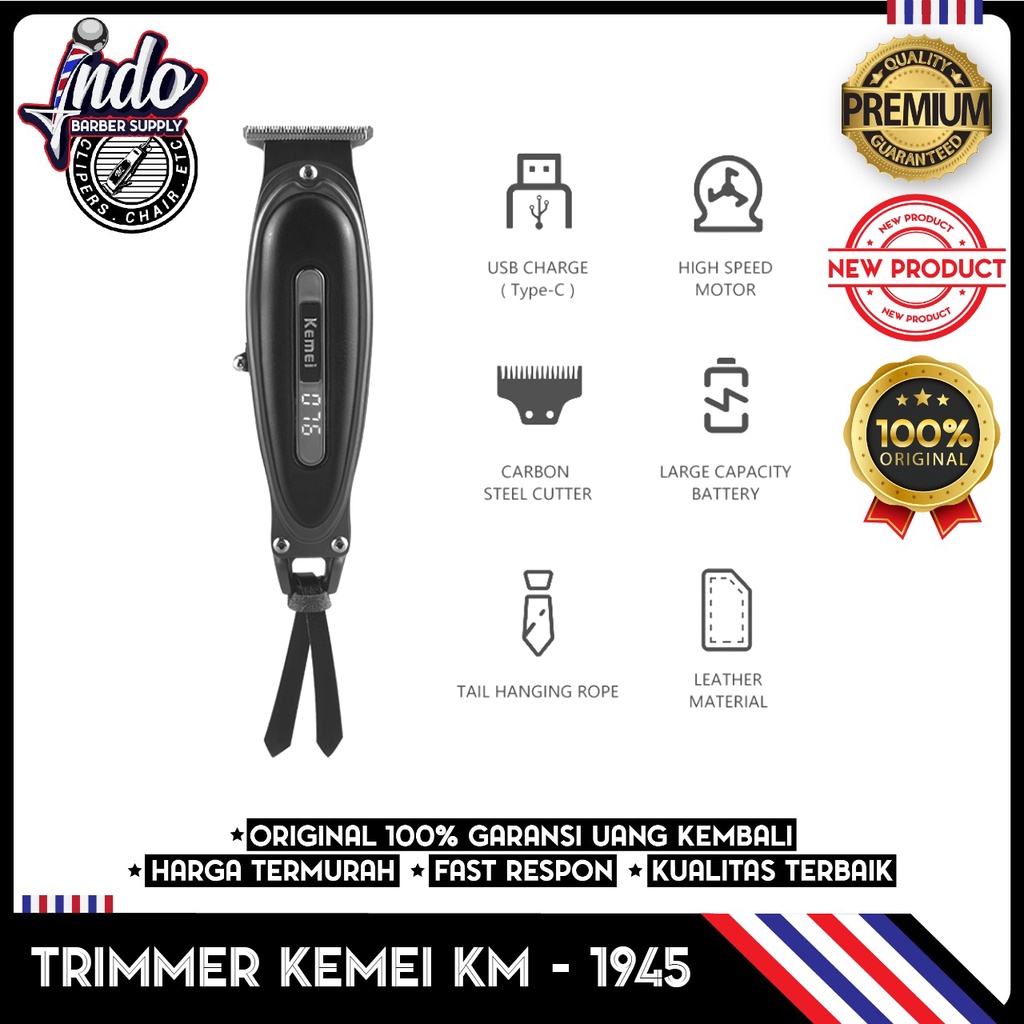 KEMEI 1949 / KEMEI 1946 / KEMEI 1945 body full metal trimmer alat mesin cukur rambut Original